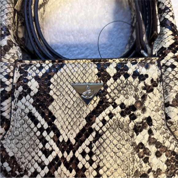 Sam Edelman Leather Alisa Python Pattern Handbag - Picture 3 of 4